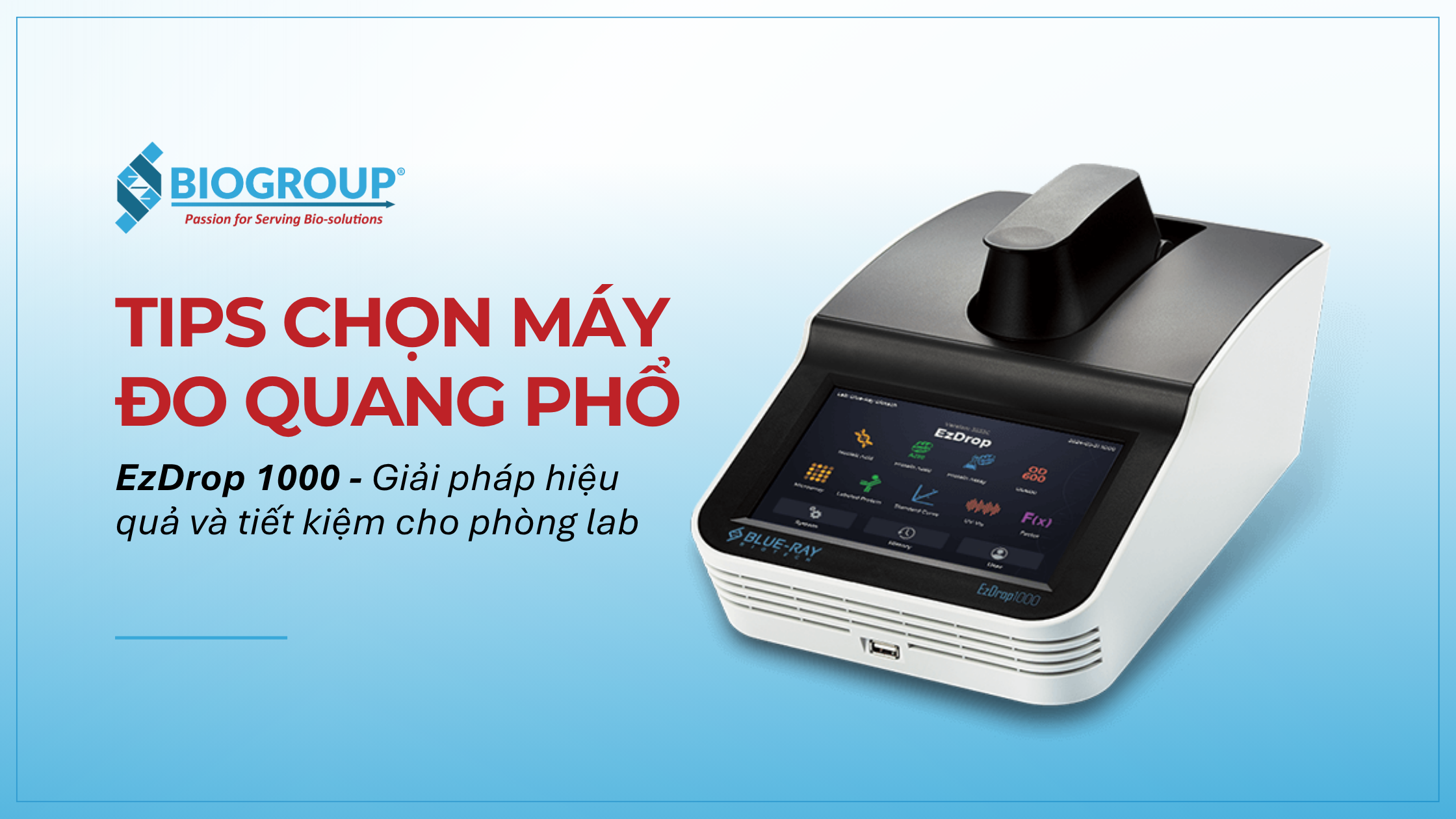 Máy đo quang phổ cho phòng lab - EzDrop 1000